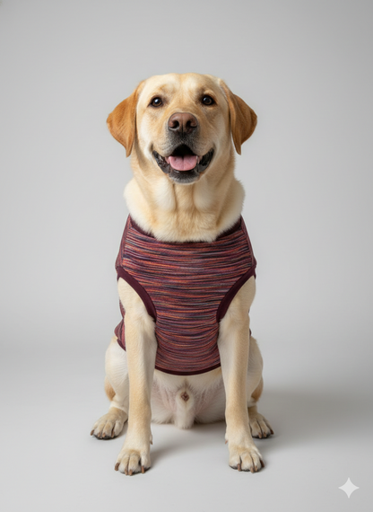 Paw-Some Apparel: "Good Vibes Only" Space-Dye Dog T-Shirt