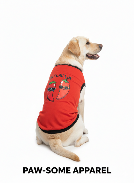 Chill Out in Style: The "Just Chillin'" Sleeveless Dog Tee