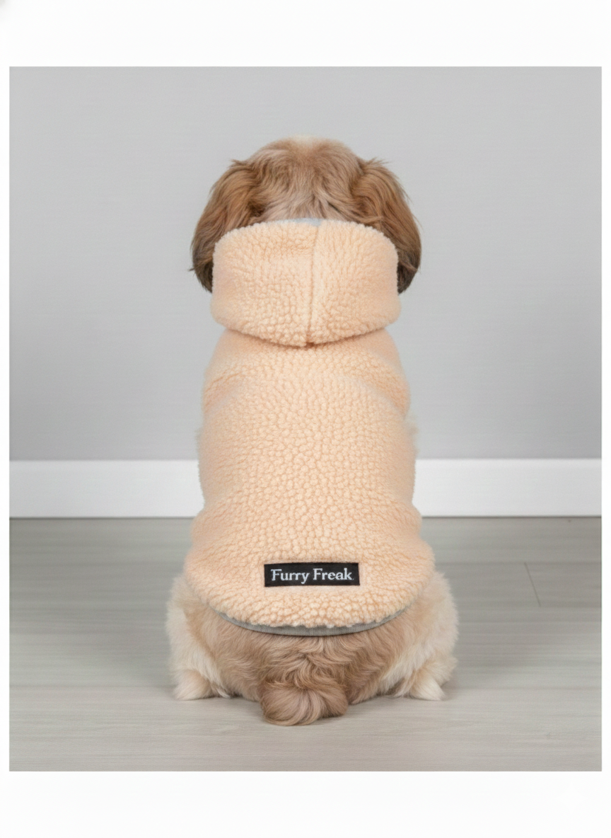 Furry Freak™ Bear-Eared Sleeveless Fleece Dog Hoodie - Cozy & Stylish Comfort for Small Dogs