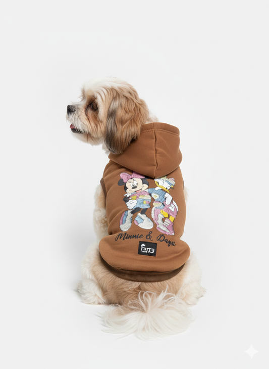 Ultimate Comfort Meets Playful Design: The Sleeveless Brown Dog Sweatshirt
