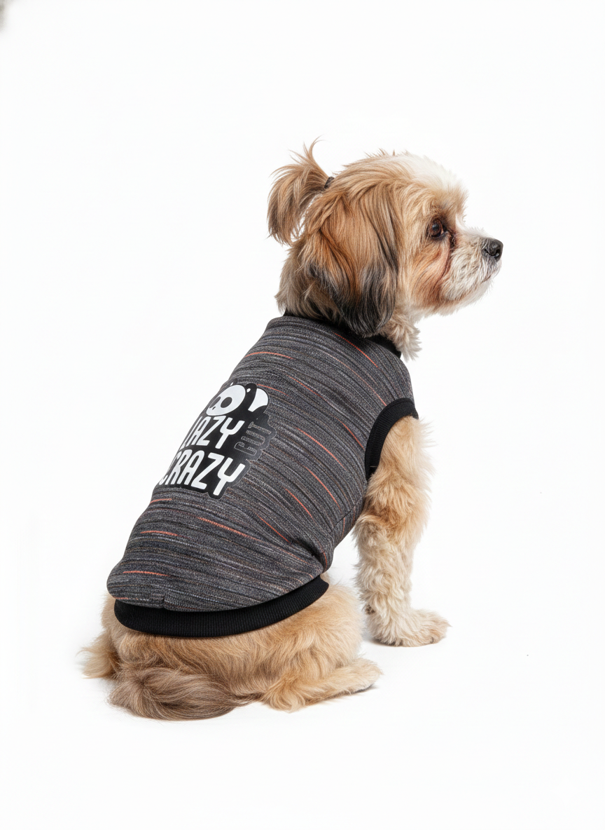 🐼 The "Lazy But Crazy" Space-Dye Dog T-Shirt