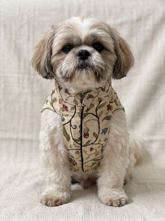 Royal Floral Tapestry Dog Ethnic Vest