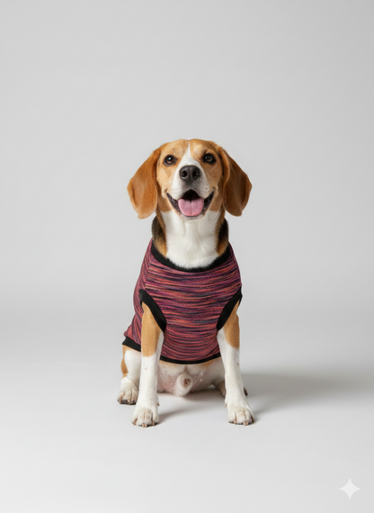 Paw-Some Apparel: "Always Bhooka" Dog Winter T-Shirt (Red)