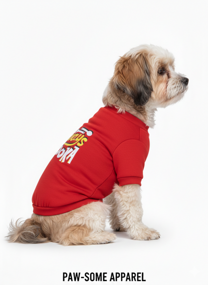 Paw-Some Apparel: "Always Bhooka" Dog Vest (Red)