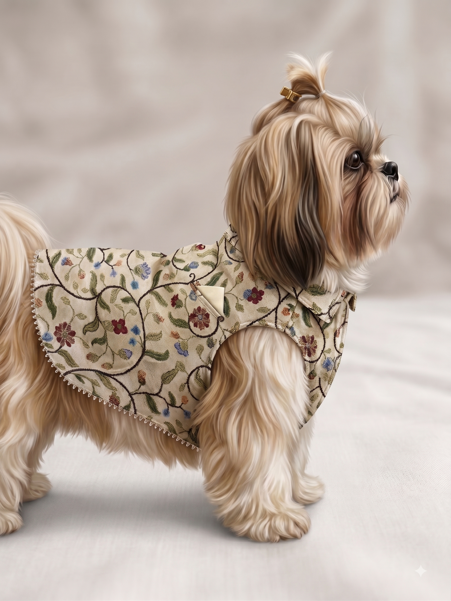 Royal Floral Tapestry Dog Ethnic Vest