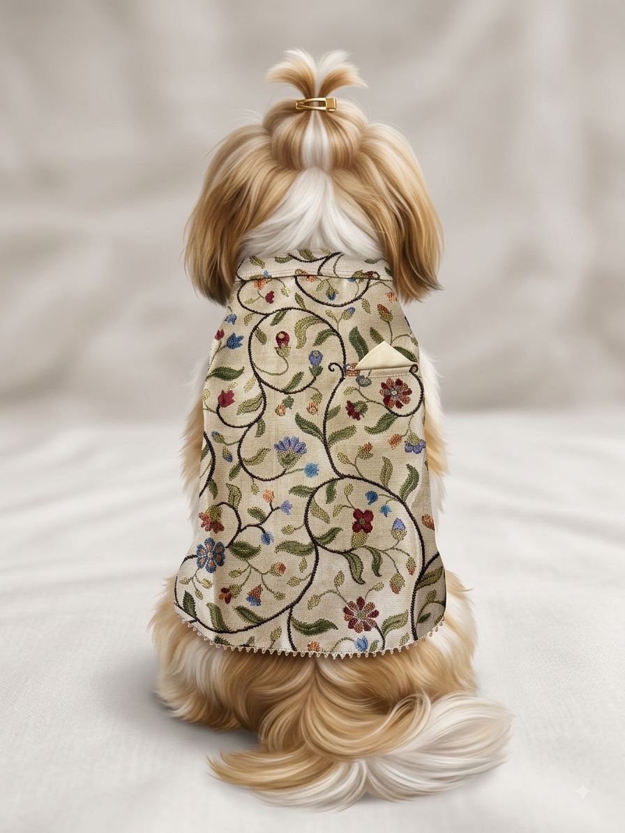 Royal Floral Tapestry Dog Ethnic Vest