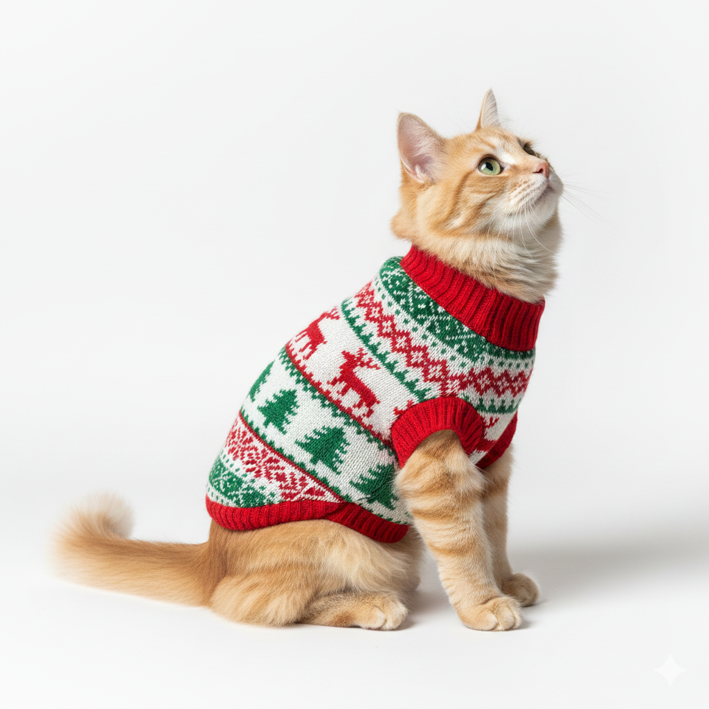 Cozy & Festive: The Ultimate Cat Christmas Sweater! 🎁