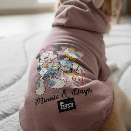 🐶 Snuggle up with Style: The Minnie & Daisy Dog Sweatshirt! 🐾
