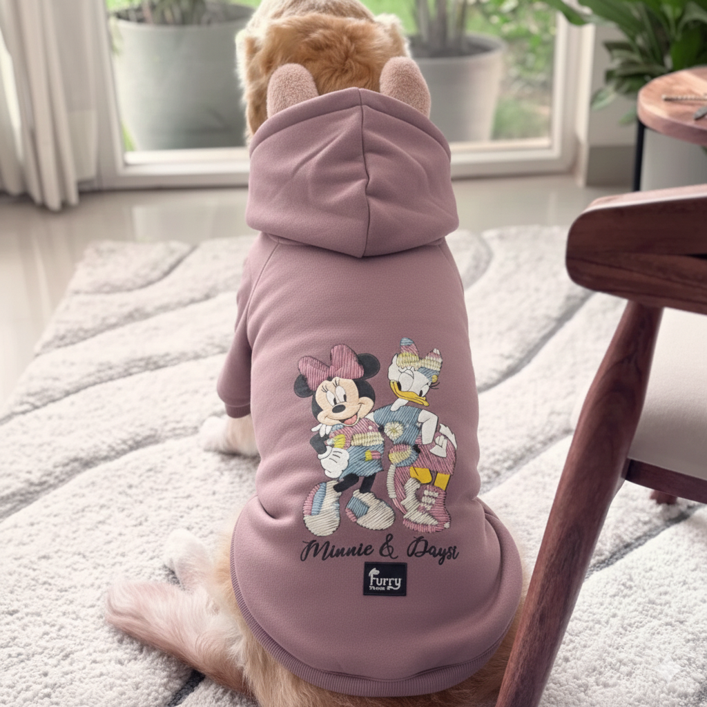 🐶 Snuggle up with Style: The Minnie & Daisy Dog Sweatshirt! 🐾