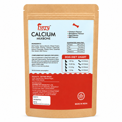 🦴 Furry Freak Calcium Milk Bone – Milky Flavour Dog Treats (270g)