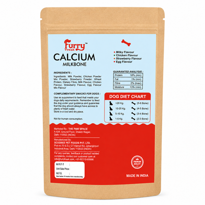 🦴 Furry Freak Calcium Milk Bone – Mix Flavour Dog Treats (270g)