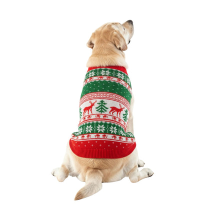 Festive Fido Fun: Premium Ugly Christmas Dog Sweater - Reindeer & Snowflake Holiday Knit