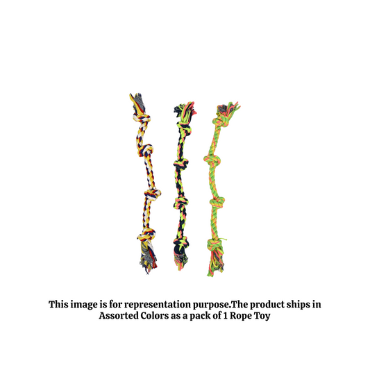 Durable Rope Toy for Dogs – Assorted Colors (Pack of 1)